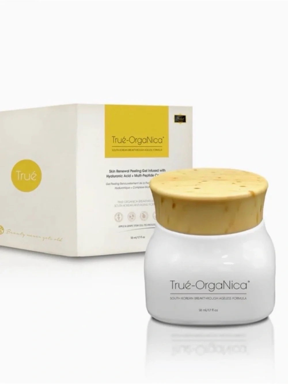 True OrgaNica Skin Renewal Peeling Gel W/HA & Multi-Peptides ~ Retail $200